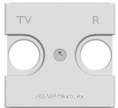 ABB NIE Zenit Серебро Накладка для TV-R розетки, 2 мод