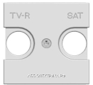 ABB NIE Zenit Бел Накладка для TV-R/SAT розетки, 2 мод