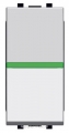 ABB NIE Zenit Серебро Выключатель 1-клавишный кнопочный с индикацией НО-контакт 1 мод