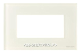 ABB NIE Zenit Стекло белое Рамка итальянский стандарт на 4 модуля