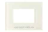 ABB NIE Zenit Стекло белое Рамка итальянский стандарт на 3 модуля