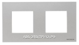 ABB NIE Zenit Серебро Рамка 2-я 2+2 мод
