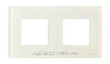 ABB NIE Zenit Стекло белое Рамка 2-я 2+2 мод