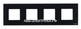 ABB NIE Zenit Стекло черное Рамка 4-я 2+2+2+2 мод