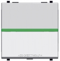 ABB NIE Zenit Серебро Выключатель 1-клавишный кнопочный с индикацией НО-контакт 2 мод
