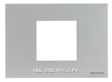 ABB NIE Zenit Серебро Рамка итальянский стандарт на 2 модуля
