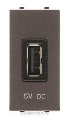 ABB NIE Zenit Антрацит Механизм USB зарядного устройства, 1М, 750 мА