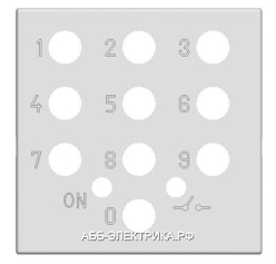 ABB NIE Zenit Серебро Накладка выключателя с кодов