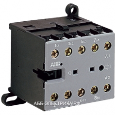 ABB B7-30-01 Миниконтактор 12A(400В AC3) 3НО сил.конт. 1НЗ доп.конт. катушка 24V AC