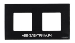 ABB NIE Zenit Стекло черное Рамка 2-я 2+2 мод (N22