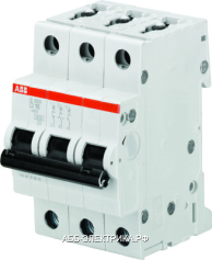 ABB S203 Автоматический выключатель 3P 0.5A (D) 6kA