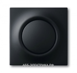 Выключатель 1-клавишный кнопочный, цвет Черный бархат, ABB Impuls