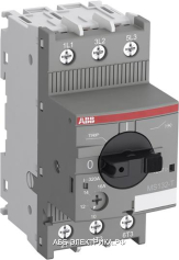 ABB MS132-20T 100кА Автоматический выключатель с регулир. тепловой защит 16A-20А Класс тепл.расц.10