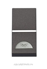 ABB NIE Zenit Шампань Выключатель 1-клавишный кнопочный НО-контакт с символом "Освещение" 1 мод