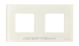 ABB NIE Zenit Стекло белое Рамка 2-я 2+2 мод (N227