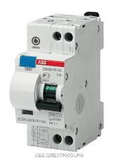 ABB DSH941R Дифференциальный автомат 1P+N 25A 30mA (AC) хар. C