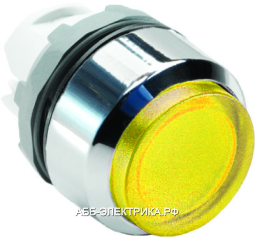 ABB MP4-21Y Кнопка желтая с подсветкой с фикс.