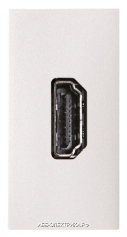 ABB NIE Zenit Механизм HDMI разъёма, тип А, с безвинтовым подключением проводов (20п), 1-модульный, 