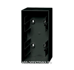 Установочная коробка для открытого монтажа, 2 постовая, цвет Шато(черный), ABB Basic 55