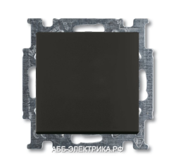 Выключатель 1-клавишный , цвет Шато(черный), ABB Basic 55