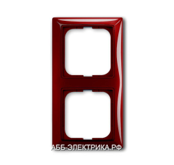 Рамка 2-ая (двойная), цвет Фойе (красный), ABB Basic 55
