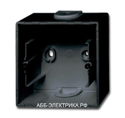 Установочная коробка для открытого монтажа, 1 постовая, цвет Шато(черный), ABB Basic 55