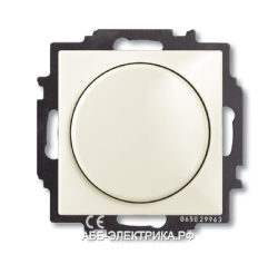 Светорегулятор поворотный 400Вт, цвет Шале(белый), ABB Basic 55