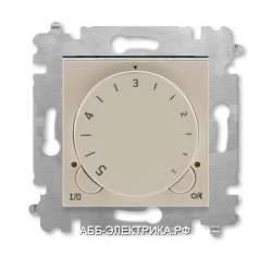 Терморегулятор для теплого пола (без датчика), цвет Макиато/Белый, Levit, ABB