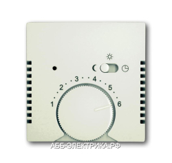 Терморегулятор теплого пола, цвет Шале(белый), ABB Basic 55
