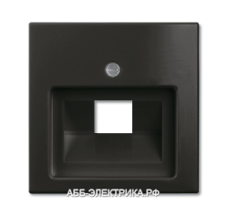Телефонная розетка, цвет Шато(черный), ABB Basic 55