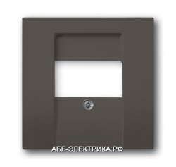 Аудиорозетка двойная, цвет Шато(черный), ABB Basic 55
