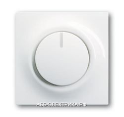 Светорегулятор поворотно-нажимной 400Вт для л/н и эл.трансф-ов, цвет Белый, ABB Impuls