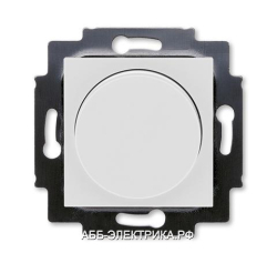Диммер поворотно-нажимной , 600Вт для ламп накаливания, цвет Серый/Белый, Levit, ABB