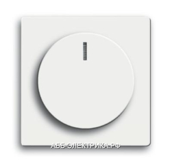 Диммер поворотно-нажимной 1000Вт для ламп накаливания, цвет Белый, ABB Solo/Future