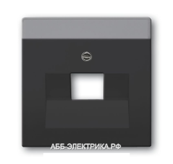 Розетка компьютерная 1-ая кат.5е, RJ-45 (интернет), цвет Антрацит, ABB Solo/Future