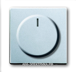 Диммер поворотно-нажимной 1000Вт для ламп накаливания, цвет Алюминий, ABB Solo/Future