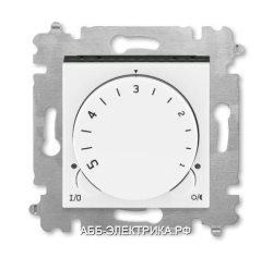 Терморегулятор для теплого пола, цвет Белый/Дымчатый черный, Levit, ABB