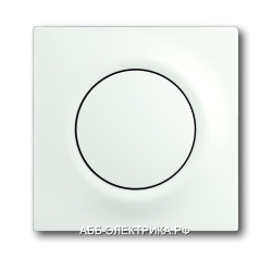 Выключатель 1-клавишный кнопочный, цвет Белый бархат, ABB Impuls