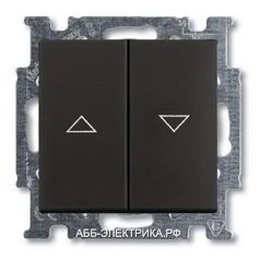 Выключатель жалюзийный, цвет Шато(черный), ABB Basic 55