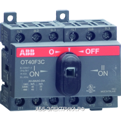 ABB OT40F3С Выключатель-разъединитель реверсивный 3Р 40А с ручкой управления