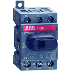 ABB OT40F4N2 Выключатель-разъединитель 4P 40А на DIN-рейку или монтаж.плату(с резерв.ручкой)