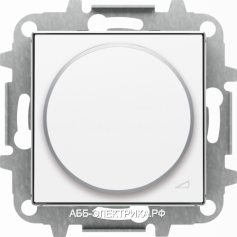 Светорегулятор поворотный 1000Вт для л/н, цвет Стекло Белое, ABB Sky