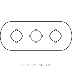 ABB MA6-1003 Шильдик для пластикового кнопочного поста (3 места)