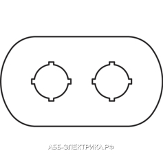 ABB MA6-1002 Шильдик для пластикового кнопочного поста (2 места)