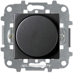 Светорегулятор поворотно-нажимной 2-100 Вт, для светодиодных ламп, цвет Антрацит, ABB ZENIT