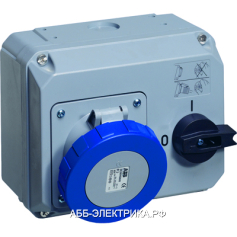 ABB CEWE Розетка c выключателем и блокировкой 63А, 3P+N+E, 380V, IP67