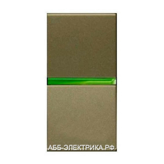 ABB NIE Zenit Шампань Выключатель 1-клавишный кнопочный с индикацией НО-контакт 1 мод