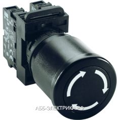 ABB MPET3-10B Кнопка черная (только корпус) ГРИБОК с фиксацией 30мм