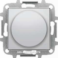Светорегулятор поворотный 600Вт для л/н, цвет Серебро, ABB Sky