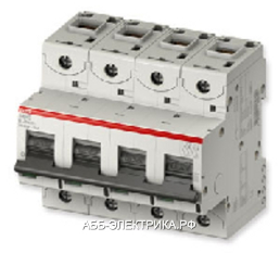ABB S804C Автоматический выключатель 4P 125A (С) 25кА (6 мод.)